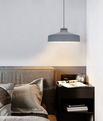 Vintage Retro Grey Metal Ceiling Pendant Light - Energy Light Bulbs - Free delivery on all orders