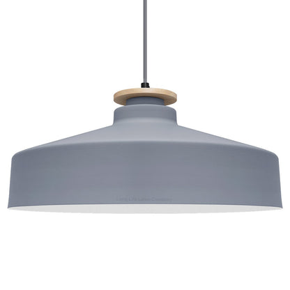 Vintage Retro Grey Metal Ceiling Pendant Light - Energy Light Bulbs - Free delivery on all orders