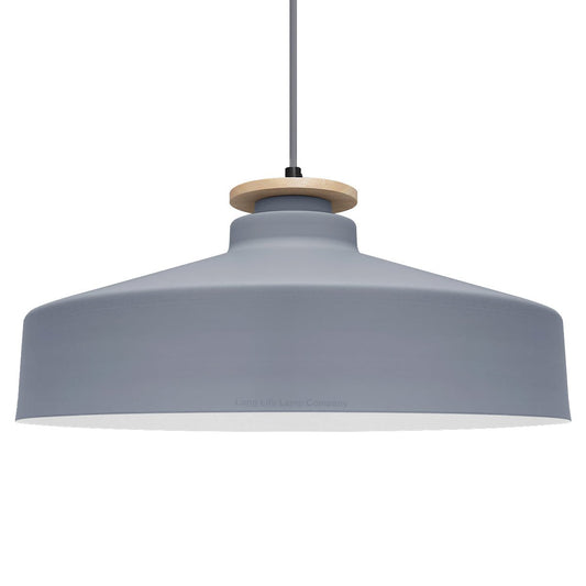 Vintage Retro Grey Metal Ceiling Pendant Light - Energy Light Bulbs - Free delivery on all orders