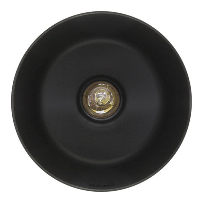 Vintage Retro Industrial Flush Mount Farmhouse Pewter Ceiling Light Shade - Energy Light Bulbs - Free delivery on all orders