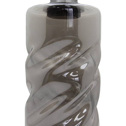 Vintage Smoked Grey Twisted Cylinder Glass Ceiling Pendant Lamp M0242 - Energy Light Bulbs - Free delivery on all orders