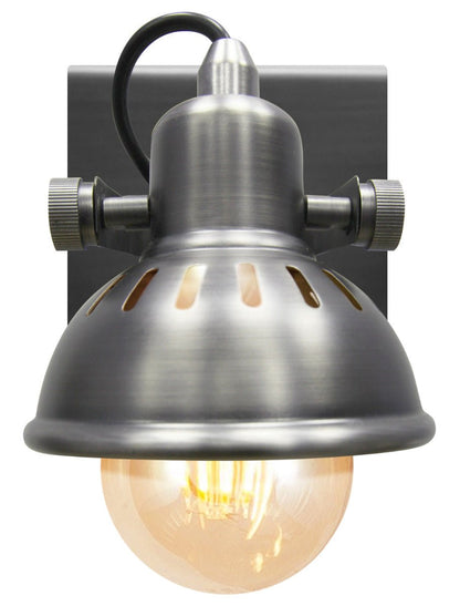 Vintage Wall Light Dark Grey Pewter Finish Adjustable Swivel Spot Wall Light - Energy Light Bulbs - Free delivery on all orders