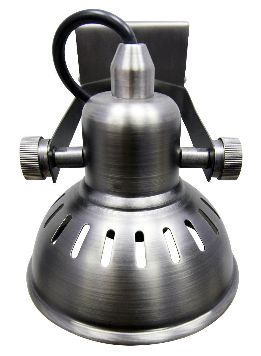 Vintage Wall Light Dark Grey Pewter Finish Adjustable Swivel Spot Wall Light - Energy Light Bulbs - Free delivery on all orders