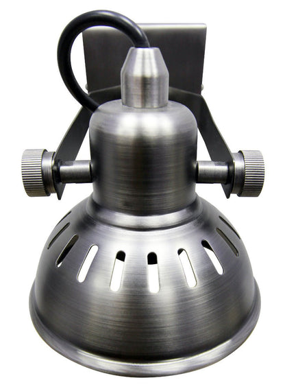 Vintage Wall Light Dark Grey Pewter Finish Adjustable Swivel Spot Wall Light - Energy Light Bulbs - Free delivery on all orders