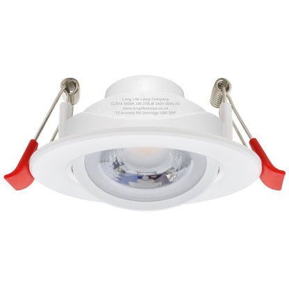 Warm White 3w LED Recessed Ceiling Downlight Adjustable - Energy Light Bulbs - Free delivery on all orders