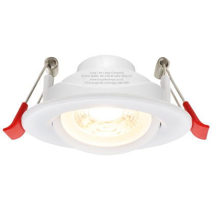 Warm White 3w LED Recessed Ceiling Downlight Adjustable - Energy Light Bulbs - Free delivery on all orders