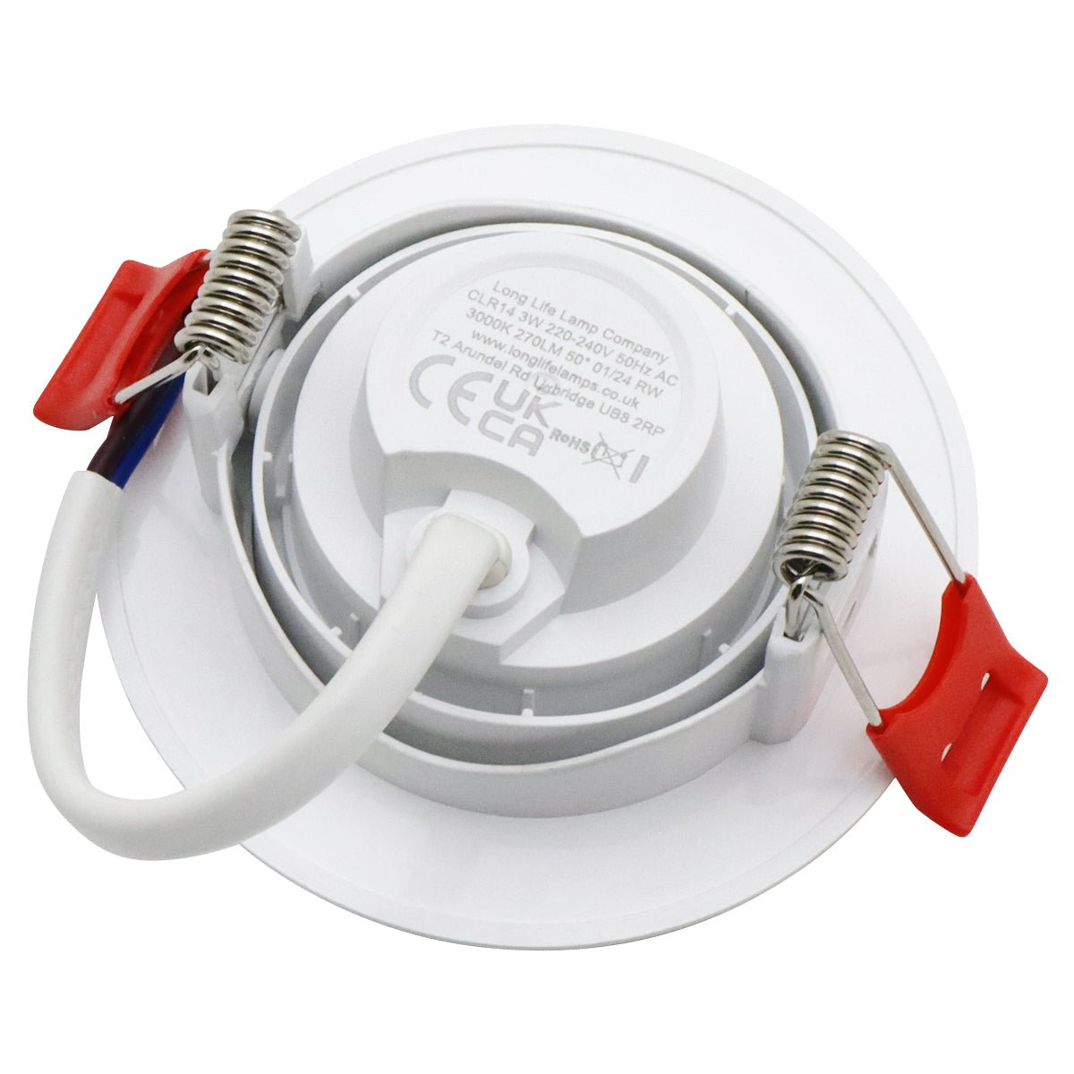 Warm White 3w LED Recessed Ceiling Downlight Adjustable - Energy Light Bulbs - Free delivery on all orders
