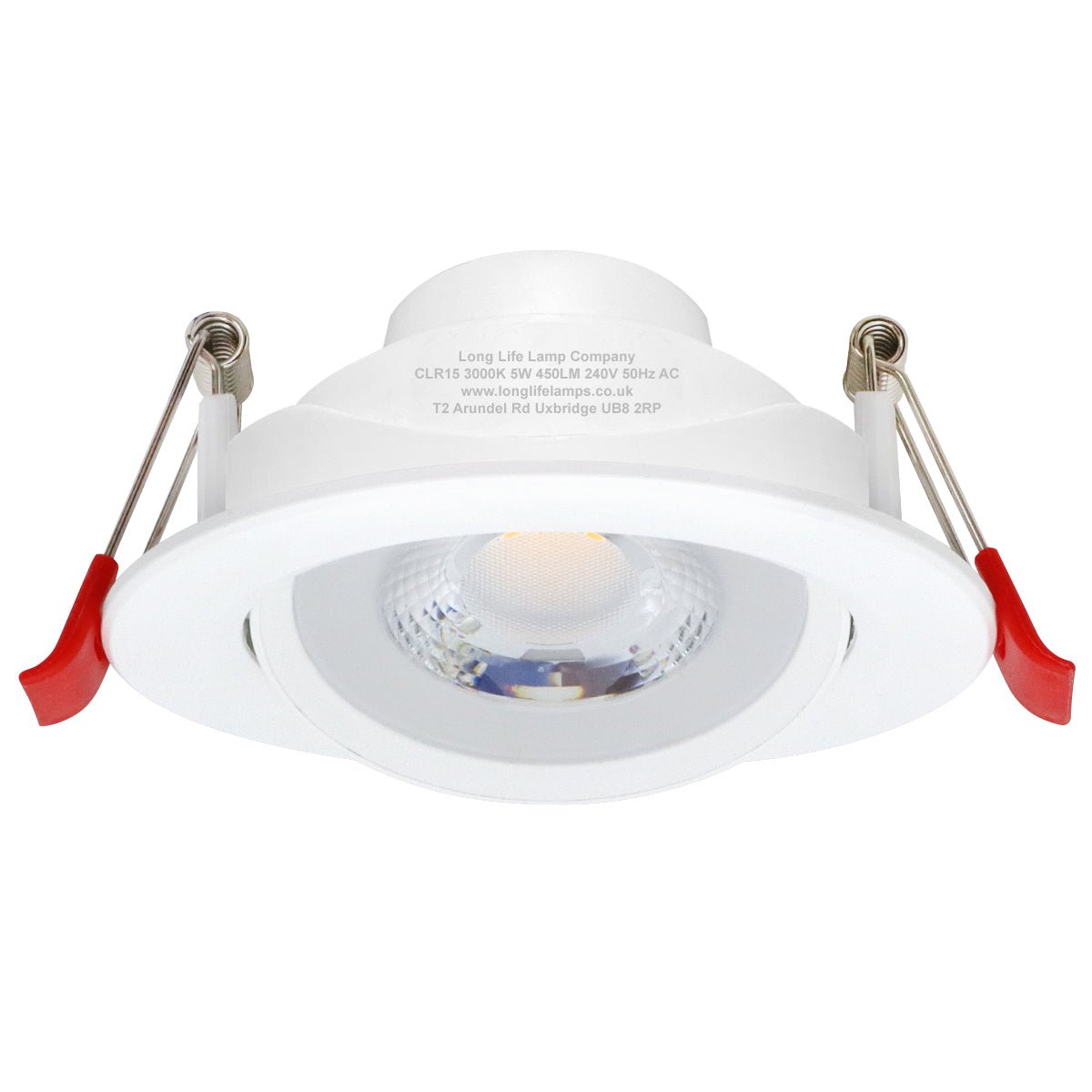Warm White 5w LED Recessed Ceiling Downlight Adjustable - Energy Light Bulbs - Free delivery on all orders