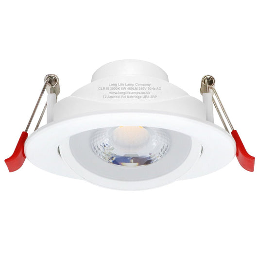 Warm White 5w LED Recessed Ceiling Downlight Adjustable - Energy Light Bulbs - Free delivery on all orders