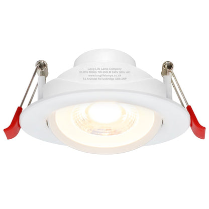Warm White 7w LED Recessed Ceiling Downlight Adjustable - Energy Light Bulbs - Free delivery on all orders