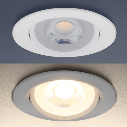Warm White 7w LED Recessed Ceiling Downlight Adjustable - Energy Light Bulbs - Free delivery on all orders