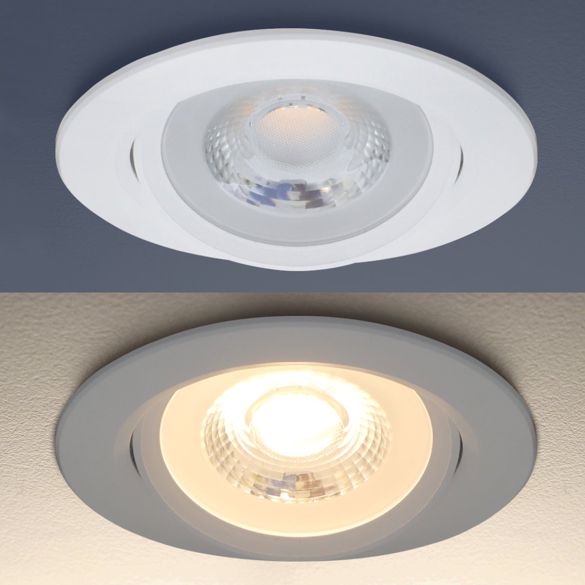 Warm White 7w LED Recessed Ceiling Downlight Adjustable - Energy Light Bulbs - Free delivery on all orders