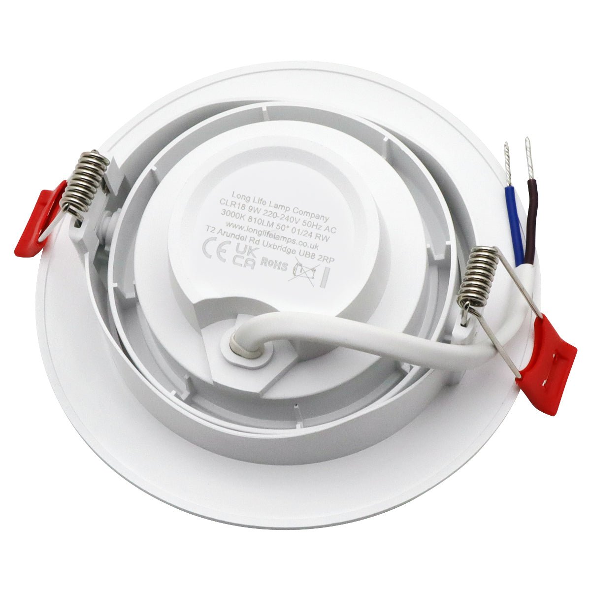 Warm White 9w LED Recessed Ceiling Downlight Adjustable - Energy Light Bulbs - Free delivery on all orders