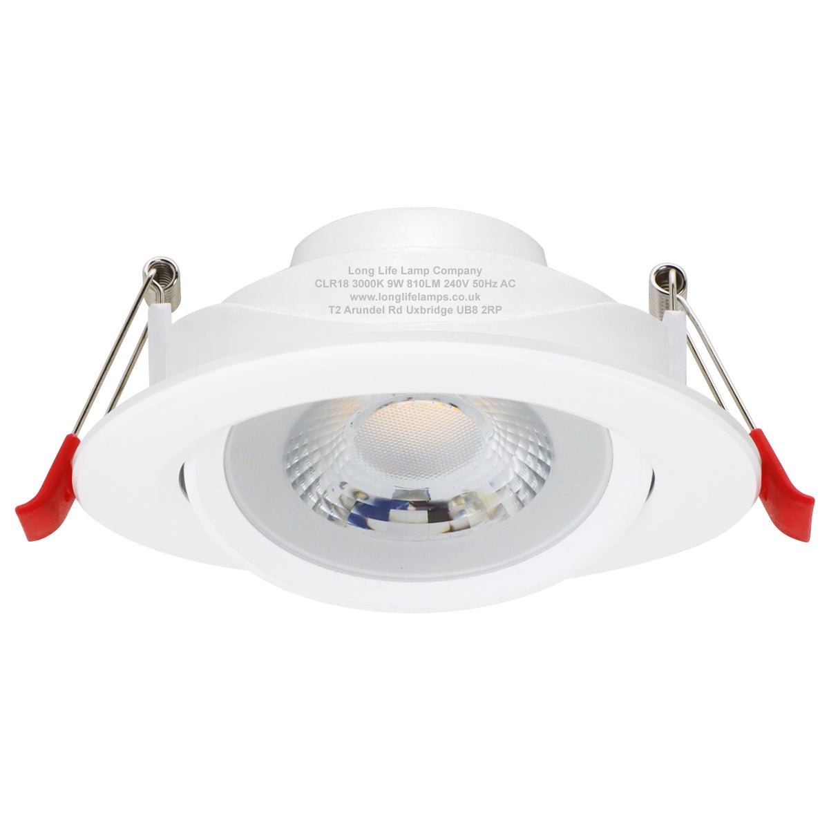 Warm White 9w LED Recessed Ceiling Downlight Adjustable - Energy Light Bulbs - Free delivery on all orders