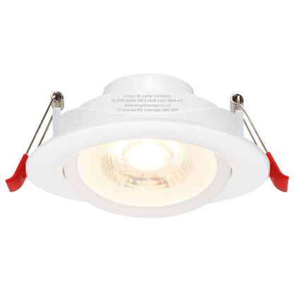Warm White 9w LED Recessed Ceiling Downlight Adjustable - Energy Light Bulbs - Free delivery on all orders