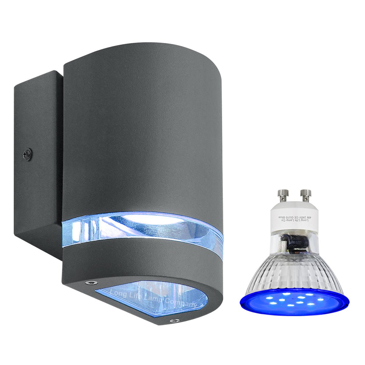 Warm White, Cool White, Blue | Modern Outdoor Single Wall Light - Energy Light Bulbs - Free delivery on all orders