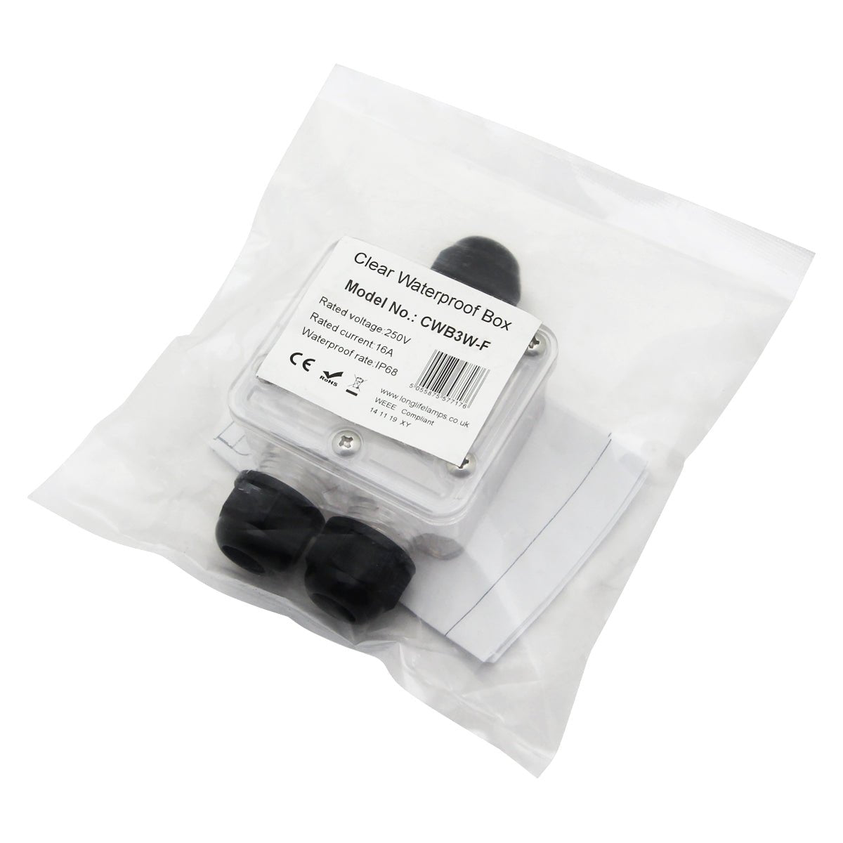Waterproof IP68 Electrical 3 Way Junction Box - Energy Light Bulbs - Free delivery on all orders