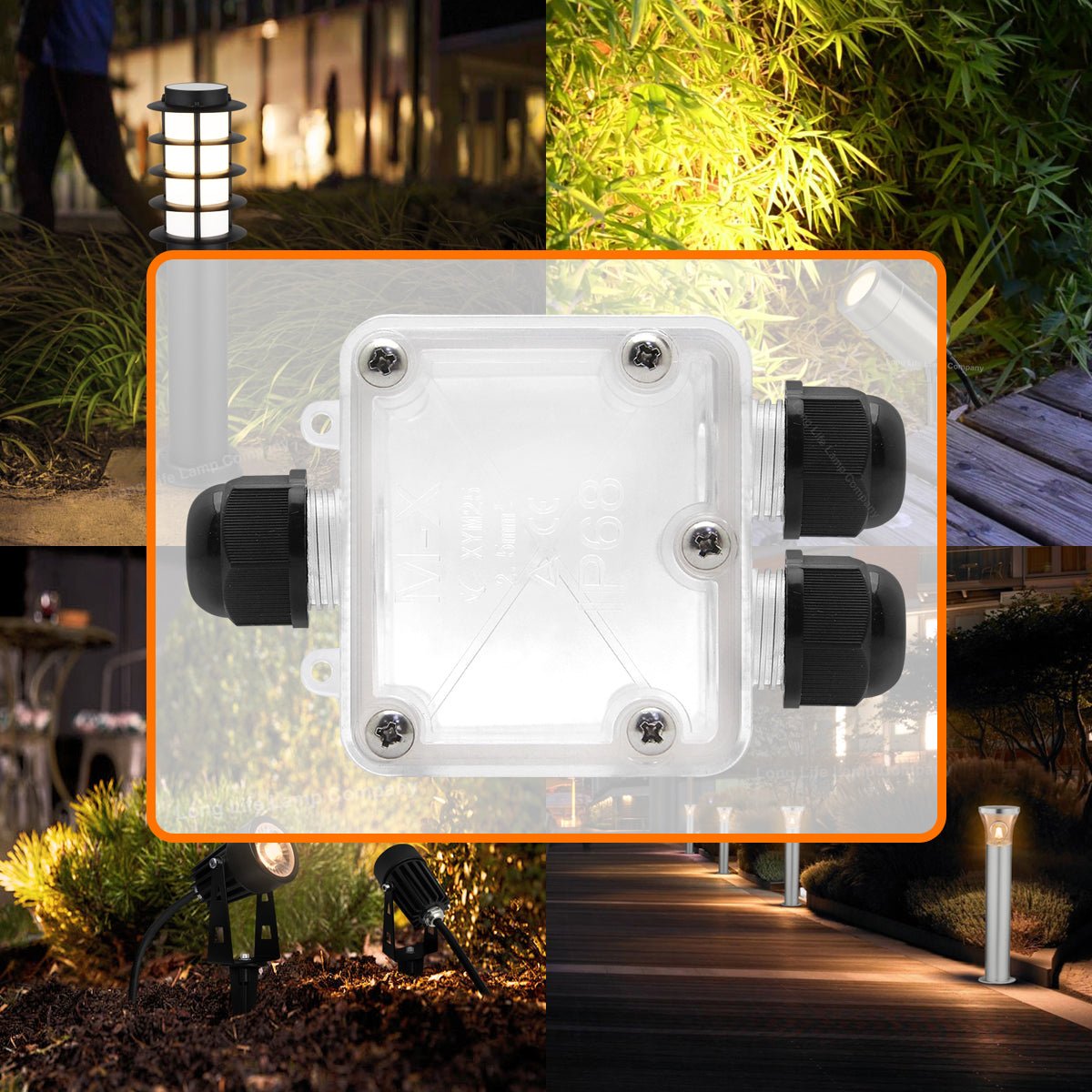 Waterproof IP68 Electrical 3 Way Junction Box - Energy Light Bulbs - Free delivery on all orders