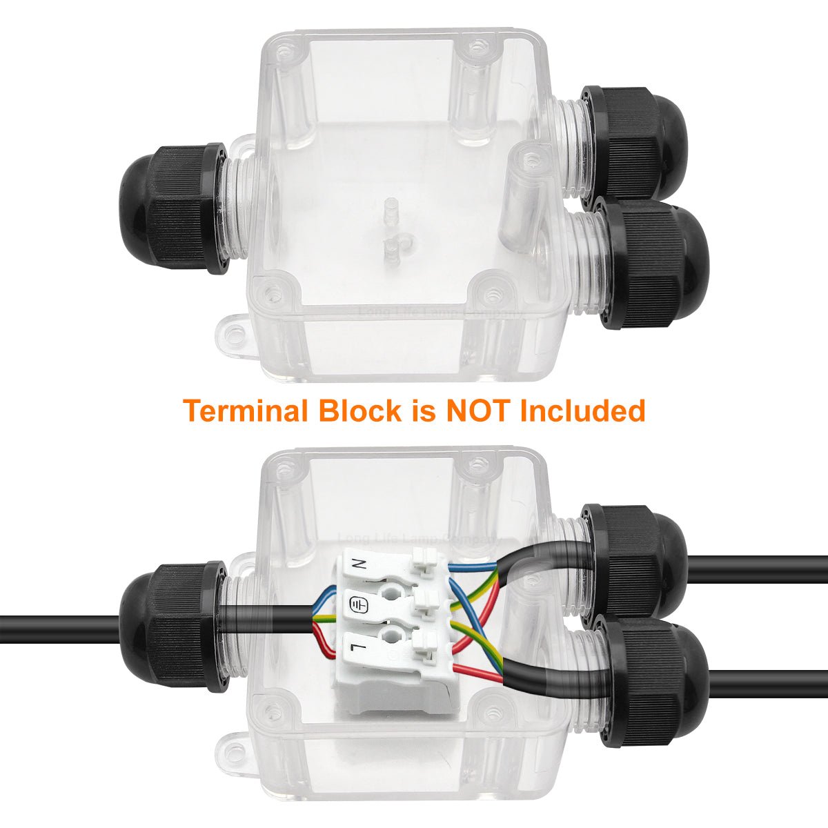 Waterproof IP68 Electrical 3 Way Junction Box - Energy Light Bulbs - Free delivery on all orders
