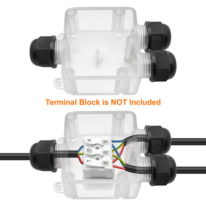 Waterproof IP68 Electrical 3 Way Junction Box - Energy Light Bulbs - Free delivery on all orders