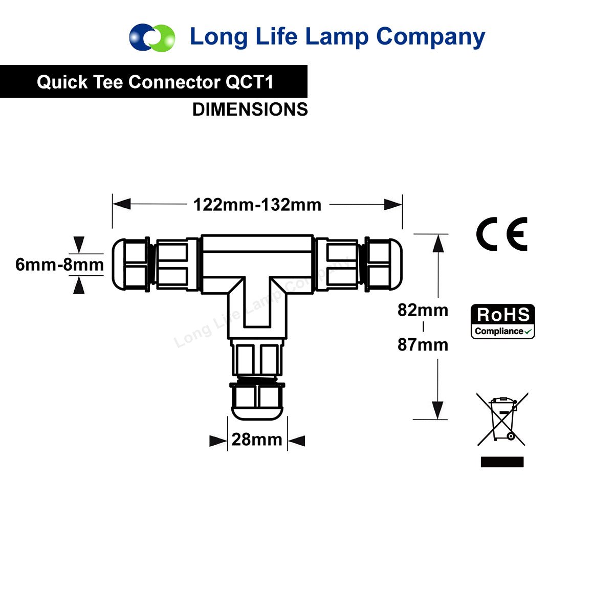 Waterproof IP68 Tee Quick Connector 3P Terminal - Energy Light Bulbs - Free delivery on all orders