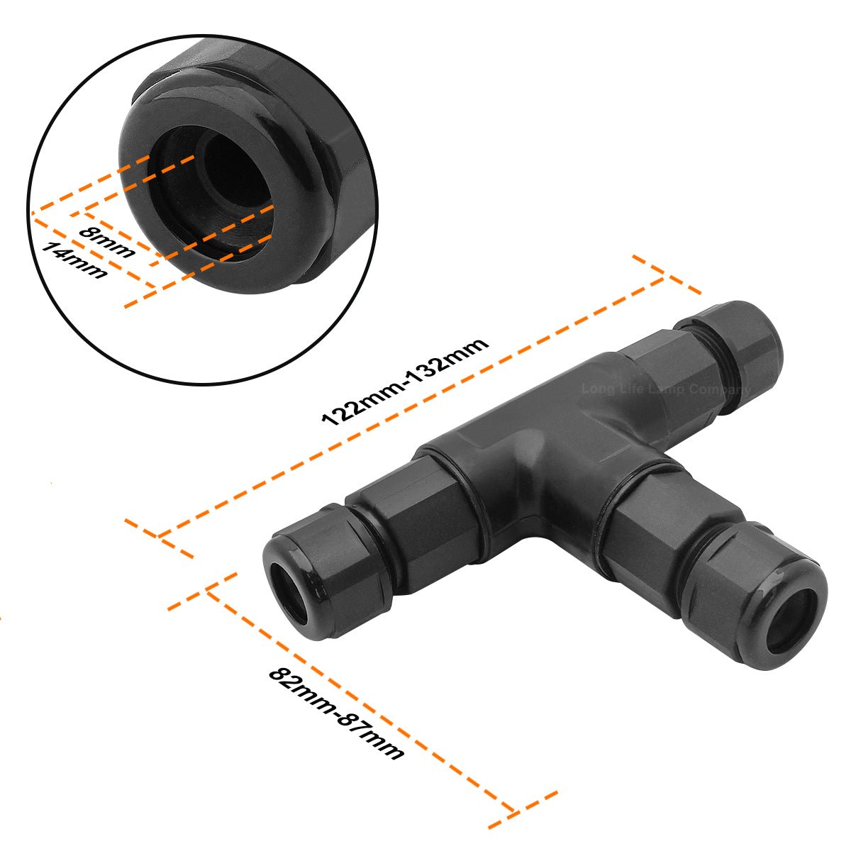 Waterproof IP68 Tee Quick Connector 3P Terminal - Energy Light Bulbs - Free delivery on all orders