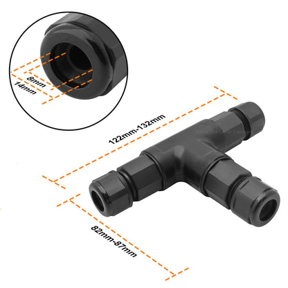 Waterproof IP68 Tee Quick Connector 3P Terminal - Energy Light Bulbs - Free delivery on all orders
