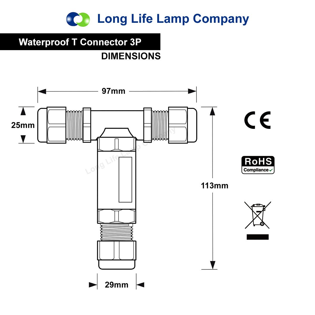 Waterproof T - Junction Underground Cable Line Protection Sleeve Connectors IP68 - Energy Light Bulbs - Free delivery on all orders