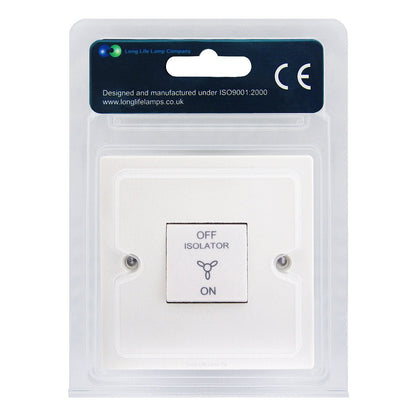 White Fan Isolator Switch 10A 3 Pole A311 - Energy Light Bulbs - Free delivery on all orders