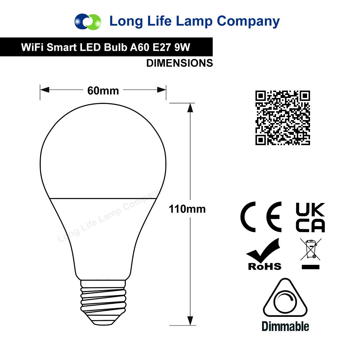 WiFi Smart Bulbs | 9W E27 LED Smart WiFi Light Bulb Colour Changing Mood Lamp - Free delivery on all orders