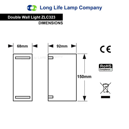 Ww, Cw, Blue Black Outdoor Wall Light - Energy Light Bulbs - Free delivery on all orders