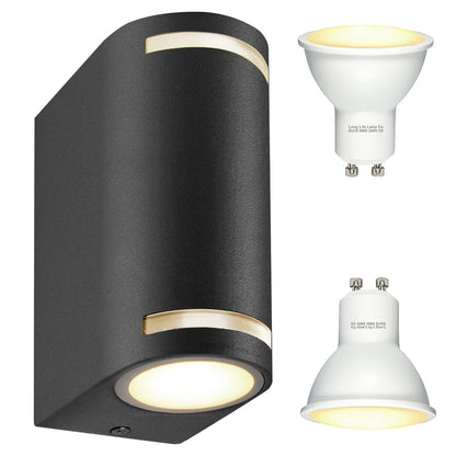 Ww, Cw, Blue Black Outdoor Wall Light - Energy Light Bulbs - Free delivery on all orders