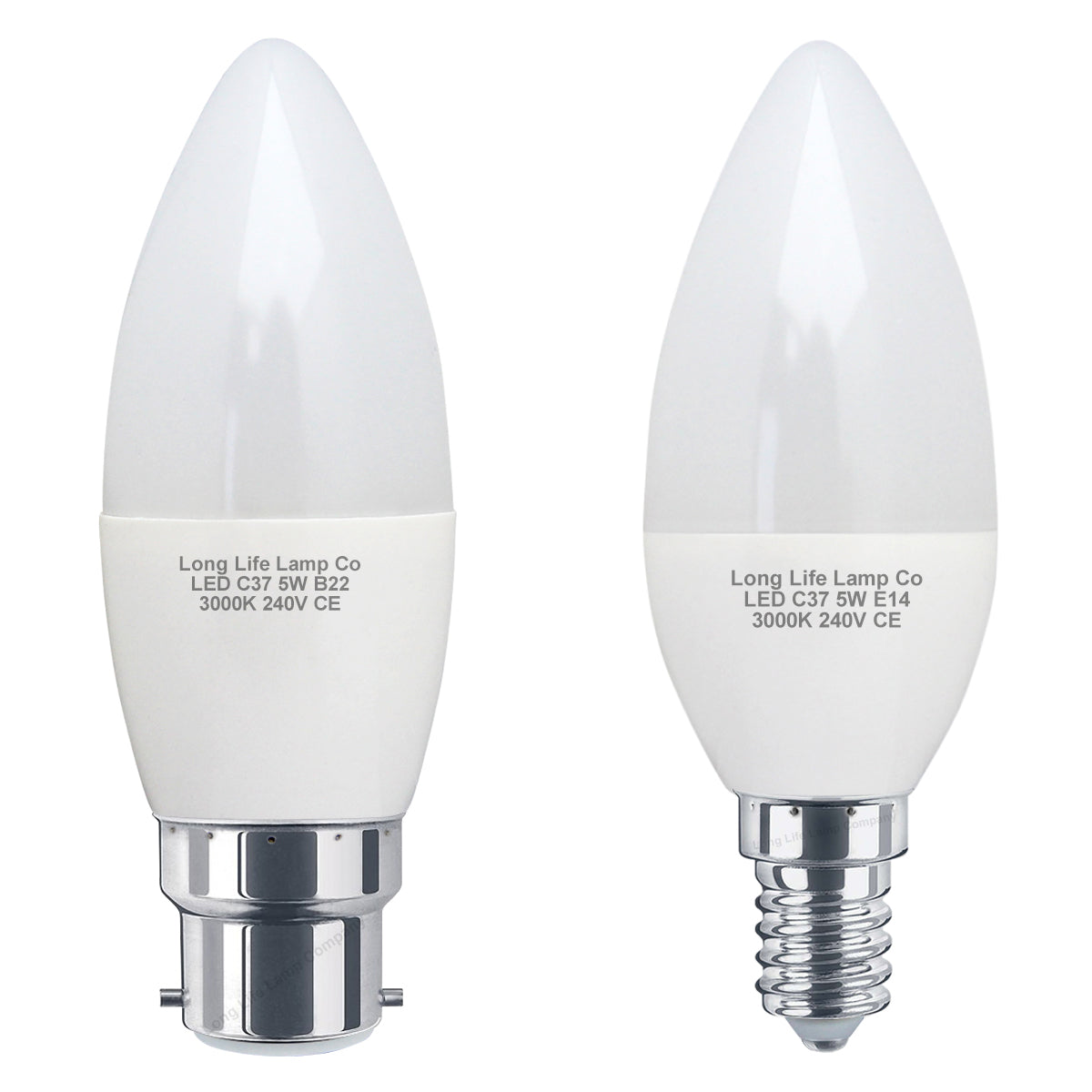 5w Frosted Cover LED Candle Warm White 3000K