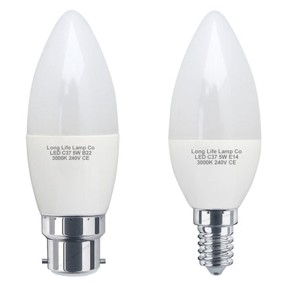5w Frosted Cover LED Candle Warm White 3000K