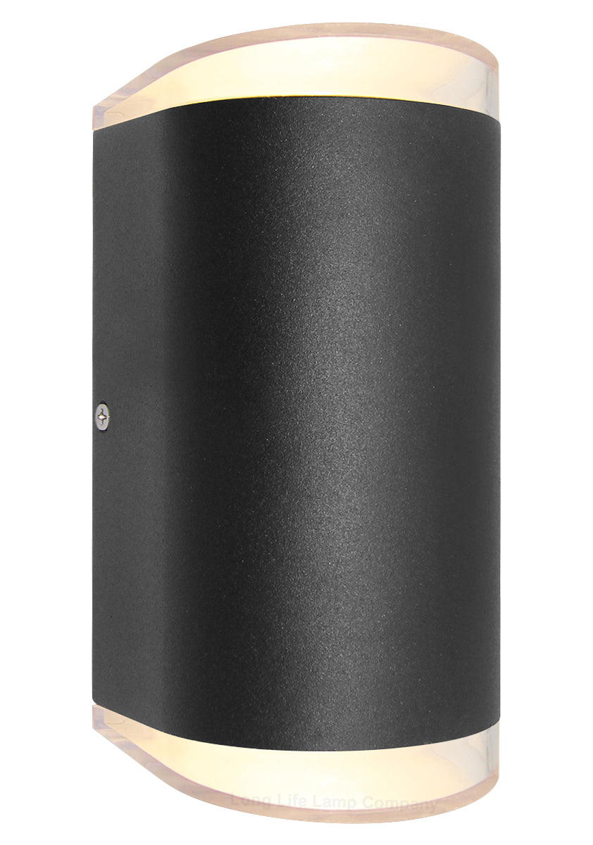 Modern 6W LED Double Outdoor Wall Light Black Warm White ZLC319WW